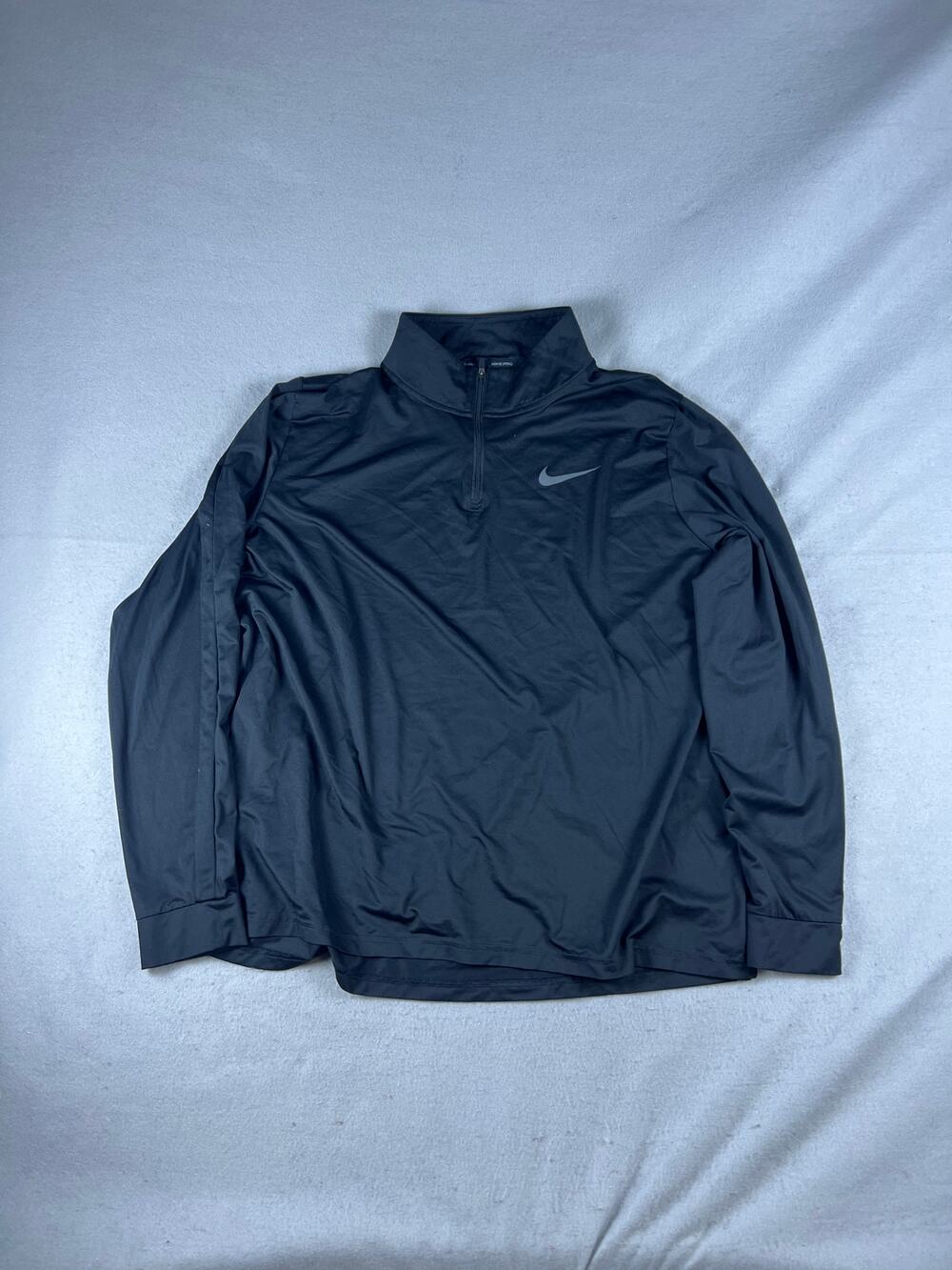 Nike Pro Dri-Fit Training Top Mens XL Black 1/4 Zip Mock Neck Athletic Workout
